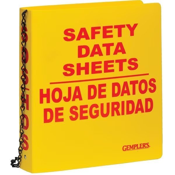 Msds Binder, English, 1-1/2 In. Ring Size, Gemplers, Mfr#: 2023P IND BAGGED