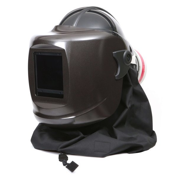 PF60ESM+ Hard Hat Black, Black Neck Cape, HE Filter, Pureflo, Mfr#: Gentex Corp