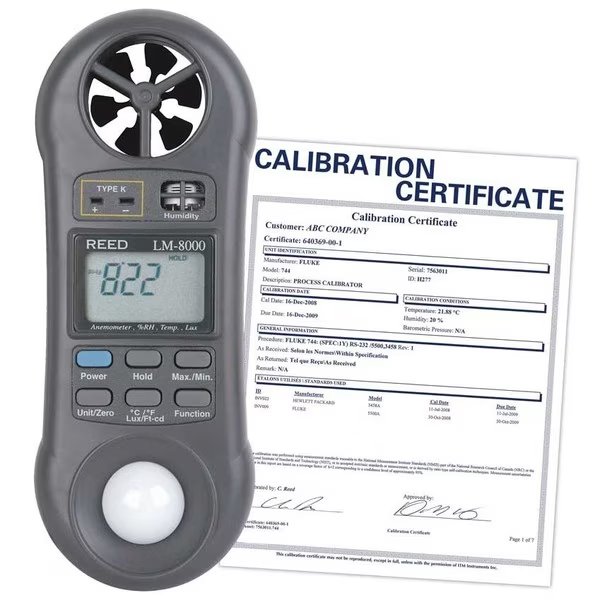 LM-8000-NIST 6-in-1 Multi-Function Environmental Meter, , Reed Instruments, Mfr#: LM-8000-NIST