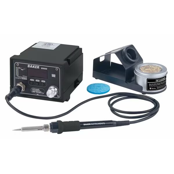BAKER 3-Channel Soldering Station with soldering iron and safety rest, 120V, Baker Instruments, Mfr#: B9000