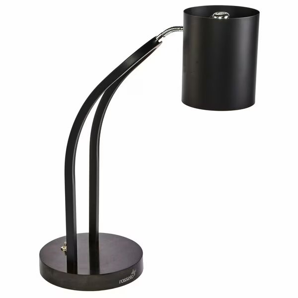 Single Black Matte Heat Lamp, Plain Shade, Black Metal Base, Rosseto Serving Solutions, Mfr#: HL021