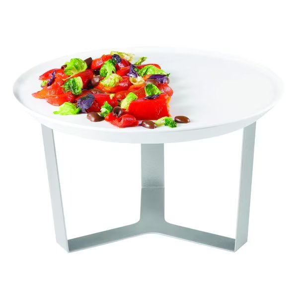 Forme’ Melamine Round White Tray with Three Leg 7