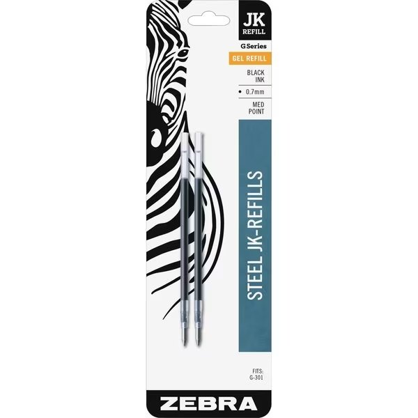JK-Refill 0.7mm Black 2pk, Zebra Pen, Mfr#: 88112
