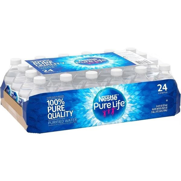 Water, Nestle, Purelife, 8 oz., PK24, Pure Life, Mfr#: 194627