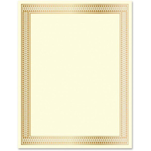 Certificate, Traditnl, Gld Fl, PK100, Geographics, Mfr#: 47833