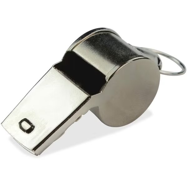 Whistle, Metal, Medium Weight, Silver, PK12, Champion Sports, Mfr#: 501