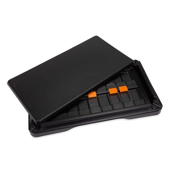 Slide Staining Tray Set, Black, 18 Place, Heathrow Scientific, Mfr#: 120879