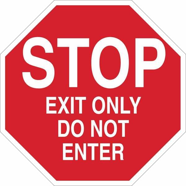Stop Exit Only Sign, 24
