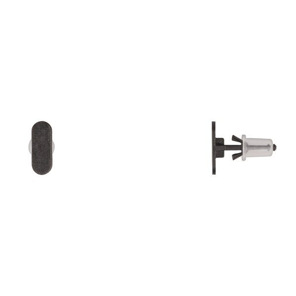 Blk Nyln Weatherstrip Ret 6mm Hole Size 17mm Stem L PK25, Disco, Mfr#: 12614PK