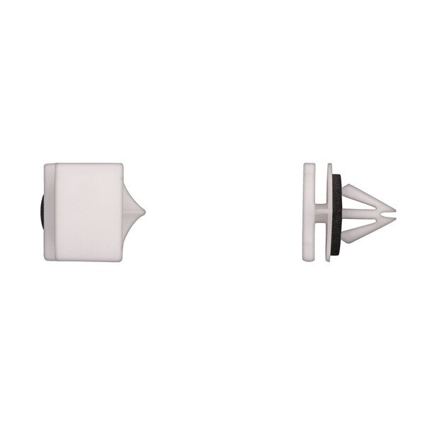 Wht Nyln Moulding Clips 9mm Hole Size 12mm L PK15, Disco, Mfr#: 13387PK