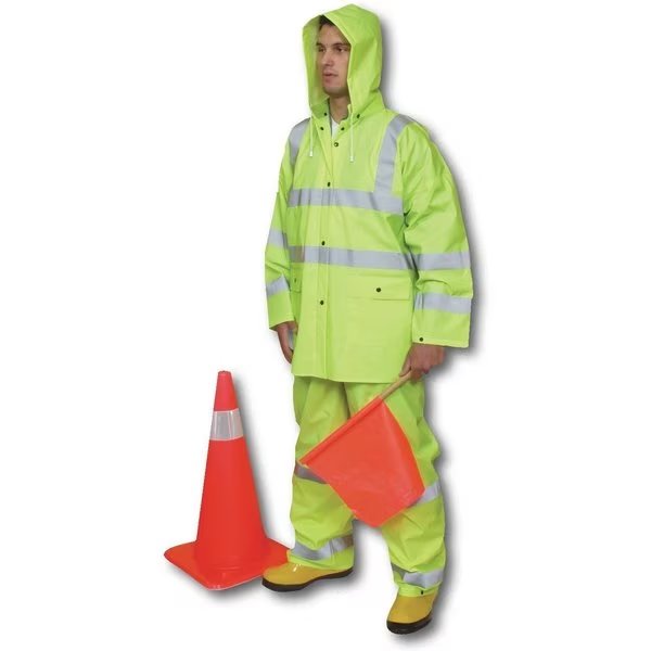 Cl3 3Pc Ansi Rainsuit Lime Size 4Xl, Mutual Industries, Mfr#: 14511-7