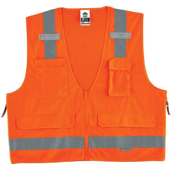 Orange Type R Class 2 Surveyors Vest, 2X, Ergodyne, Mfr#: 8250Z