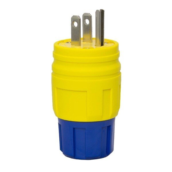 PLG 15A 125V 2P/3W L5-15 LCK BLD SUBM, Ericson, Mfr#: 1520-PW6P