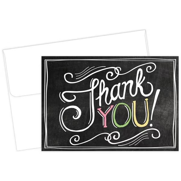 Thank You Card and Envelopes, Chal, PK24, Great Papers, Mfr#: 2015002