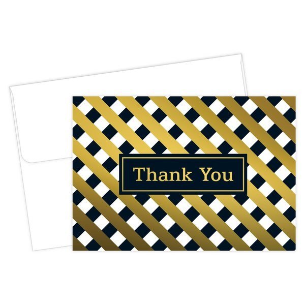 Thank You Card W/Envelope, Gold Foi, PK50, Great Papers, Mfr#: 2017057