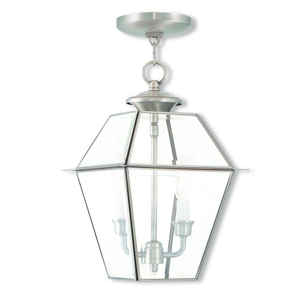 Westover 2 Light Brushed Nickel Outdoor, Livex Lighting, Mfr#: 2285-91