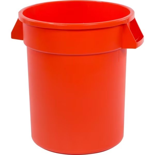 20 gal Round Trash Can, Orange, Bronco, Mfr#: 84102024