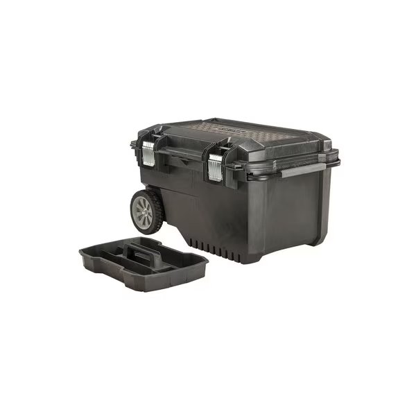 Wheeled Tool Box, Plastic, Black, 29 in W x 20 in D x 16-3/4 in H, Craftsman, Mfr#: CMST24800