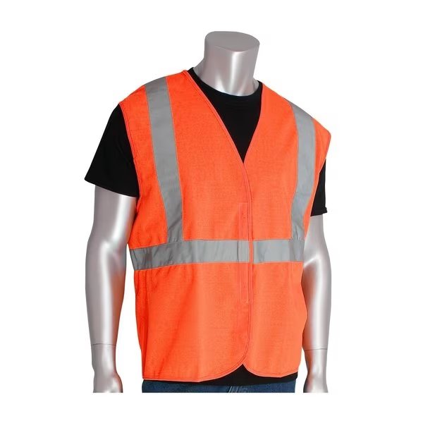 Class 2, Economy Solid Vest, Orange, Pip, Mfr#: 302-WCENGOR-5X