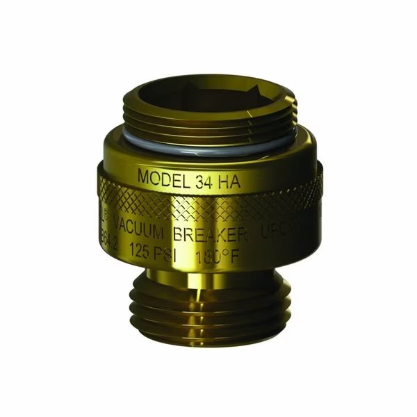 Outlet Brass Single-Check Vacuum Breaker, Woodford Manufacturing, Mfr#: 34HA-BR