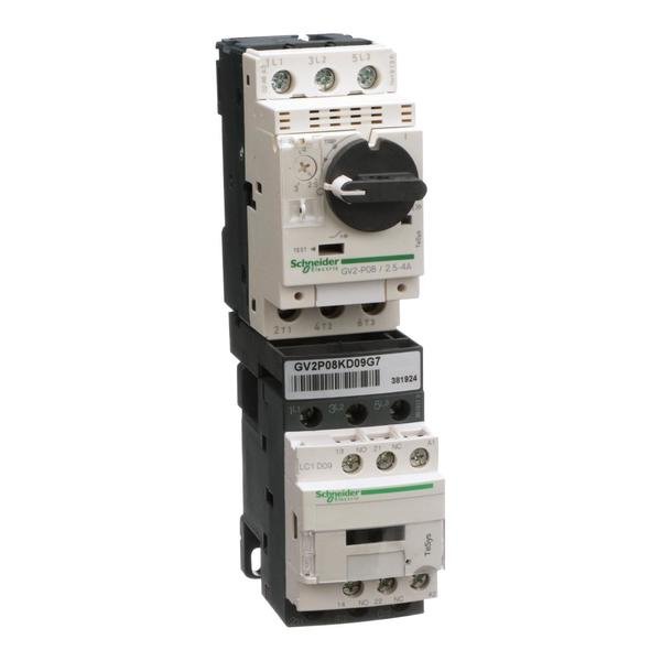 TESYS motor starter kit, LC1D09G7 contac, SCHNEIDER ELECTRIC, Mfr# GV2P08KD09G7