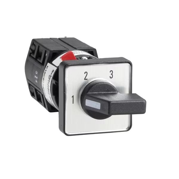 Cam stepping switch, Harmony K, Ø16 or 22mm, plastic, 1 poles, position 0, 4 steps+position 0, 30°, 10A, 30x30mm, marked 0/1/2/3/4, Schneider Electric, Mfr#: K10D004QCH