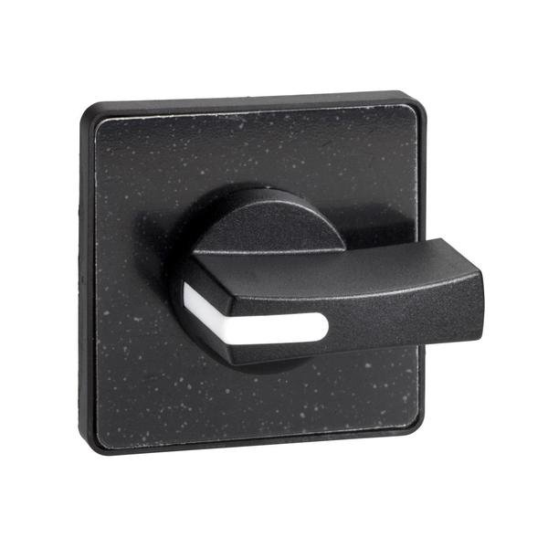 Cam switch Operating head, Harmony K, for multifixing, plastic, matt black, 45 x 45 mm, black handle, blank for engraving, Schneider Electric, Mfr#: KAG3H