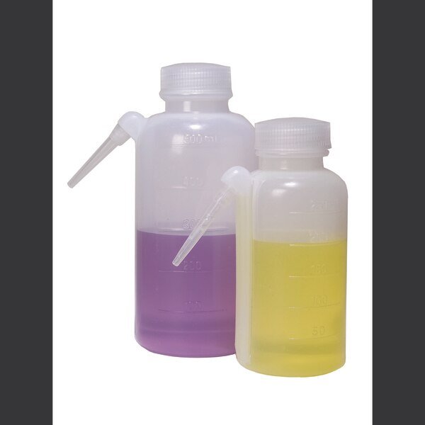 Wash Bottles, Unitary, Ldpe, 500Ml, PK 12, United Scientific, Mfr#: 36606