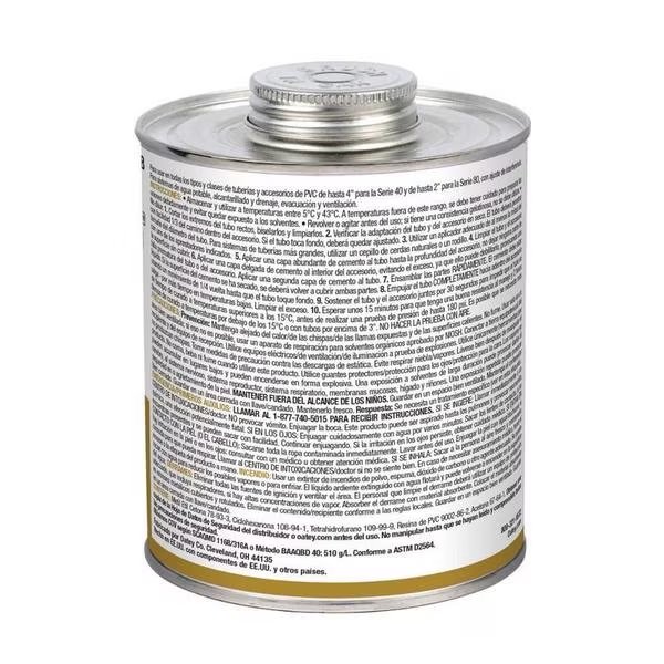 PVC Cement, Regular Clear, 32oz, Oatey, Mfr#: 31928