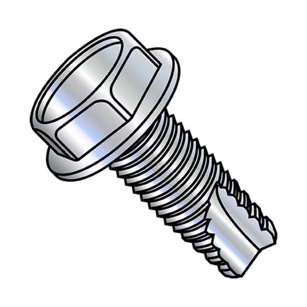Thread Cutting Screw, #10-24 x 3/4 in, Zinc Plated Steel Hex Head Hex Drive, 6000 PK, EnjoyTool Select, Mfr#: 10123W