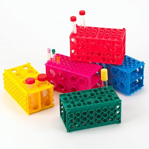 Tube Rack, 4-Way, XL, Yellow, PK5, Globe Scientific, Mfr#: 456945Y