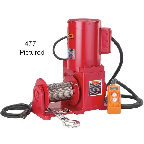 Electric Winch, 2000Lb, 1.5HP, 230/230 V, Thern, Mfr#: 4771AC-1PH2