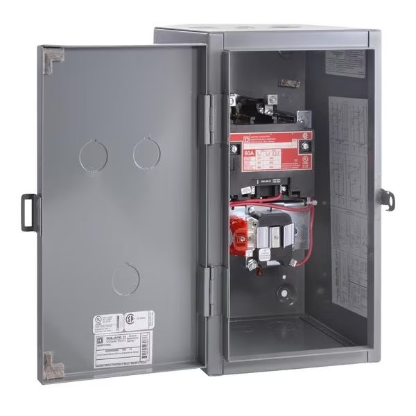 600VAC Electrically Held Lighting Contactor 2P 60A, SQUARE D, Mfr# 8903SPG1V02