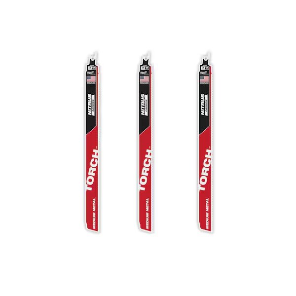 12 in. 10 TPI SAWZALL THE TORCH with NITRUS CARBIDE Teeth for Medium Metal (3 pk)