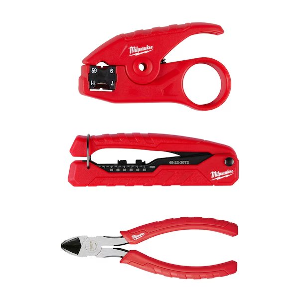 Coax Install Kit, Uninsulated, 3 pcs, Milwaukee Tool, Mfr#: 48-22-8103
