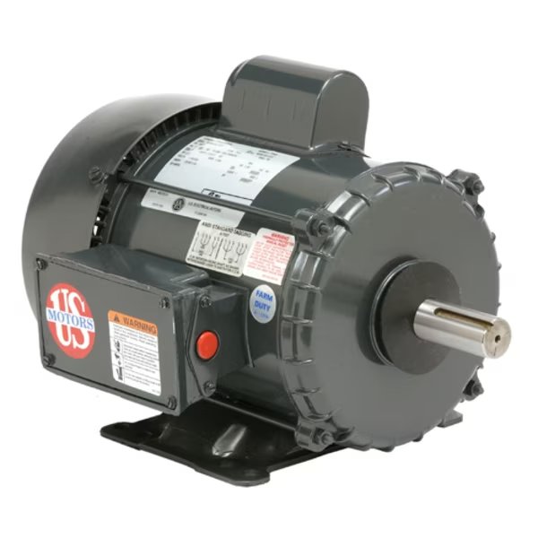 General Purpose Farm Duty Motor, Capacitor-Start, 10 HP, 230V AC, 1,730 Nameplate RPM, 215T Frame, U.S. Motors, Mfr#: FD10CM2K21