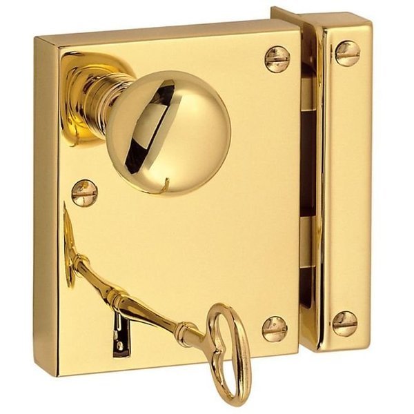 Unlacquered Brass Rim Locks Unlacquered Brass, Baldwin Estate, Mfr#: 5600.031.RR