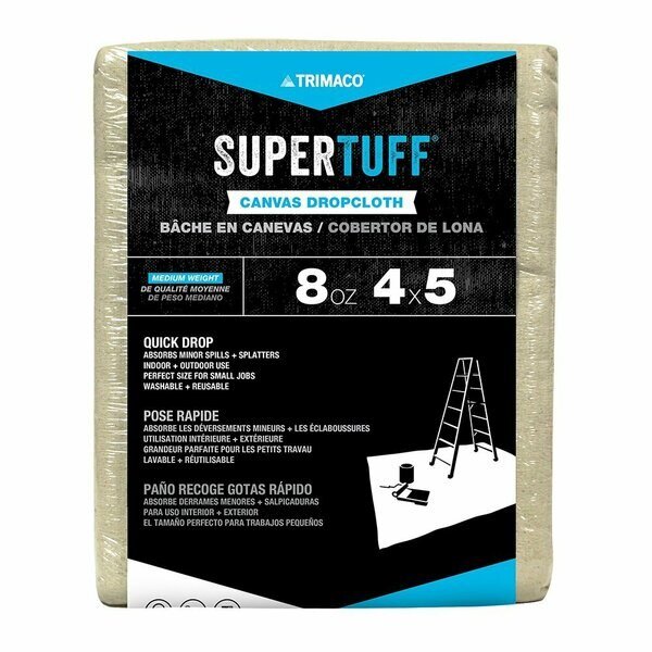 Premium Contractor Drop, 8 oz., 4x5, PK12, Trimaco, Mfr#: 58905