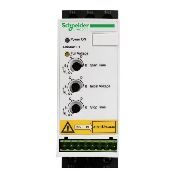 Soft starter for asynchronous motor, Altistart U01, TeSys U, ATSU01, 12A, 200 to 480V, 2.2 to 5.5kW, Telemecanique Sensors, Mfr#: ATSU01N212LT