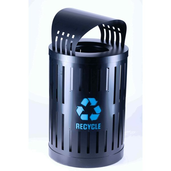 Recycling Container, Canopy Lid, Black, Commercial Zone Products, Mfr#: 72888499