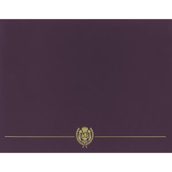 Certificate Cover Classic, Plum wit, PK5, Great Papers, Mfr#: 903116