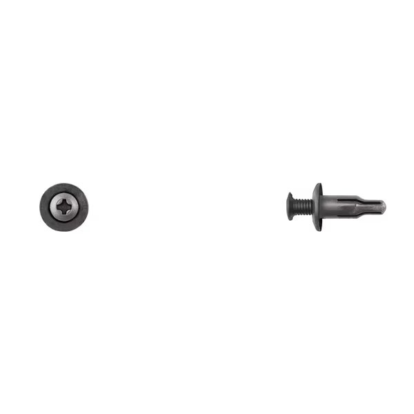 Blk Hood Push Type Ret 5mm Hole 13mm Stem L PK25, Disco, Mfr#: 9238PK