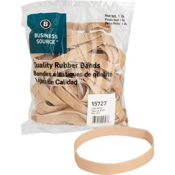 Rubberbands, Size 107, 1Lb, PK40, Business Source, Mfr#: 15727