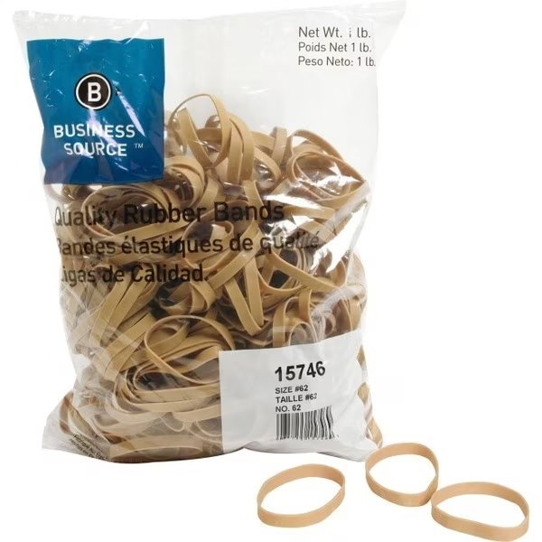 Rubberbands, Size 62, 1Lb, PK450, Business Source, Mfr#: 15746
