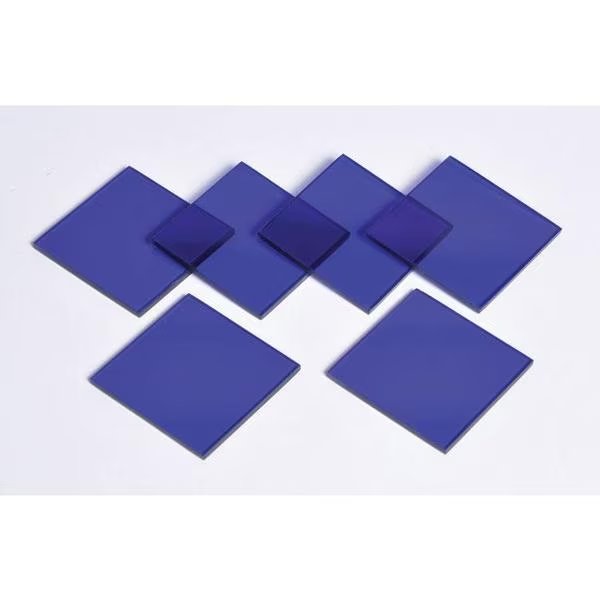 Cobalt Glass Plate, 4" X 4", PK 6, United Scientific, Mfr#: CGP4X4