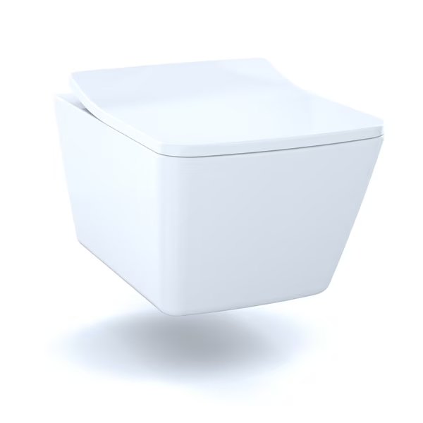 Sp Square Shape, Wall Hung, Bowl Cotton, 1.28/0.9 gpf, Wall Mount, Square, Cotton, Toto, Mfr#: CT449CFG#01