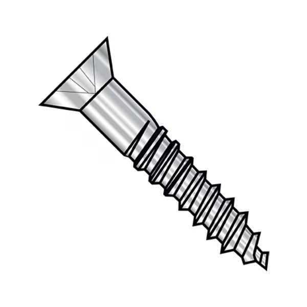 Wood Screw, #4, 1/2 in, Plain 18-8 Stainless Steel Flat Head Phillips Drive, 5000 PK, EnjoyTool Select, Mfr#: 0408DPF188