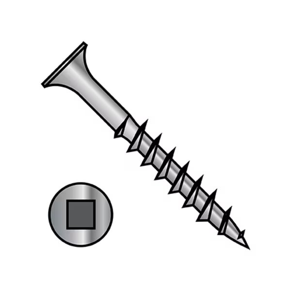 Deck Screw, #10 x 3 in, Steel, Flat Head, Square Drive, 1500 PK, EnjoyTool Select, Mfr#: 1048DQG