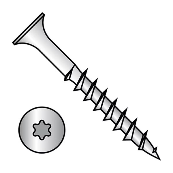 Deck Screw, #6 x 1-5/8 in, Steel, Flat Head, Torx Drive, 5000 PK, EnjoyTool Select, Mfr#: 0626DTG