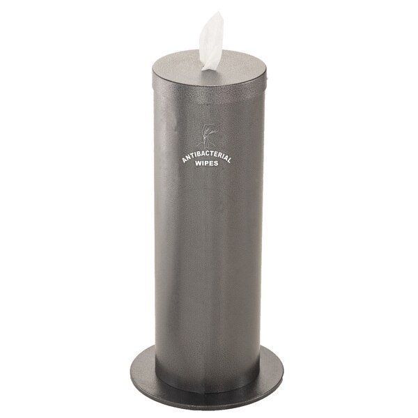 Gym Wipe Dispenser/Storage, Logo, Grey Vei, Glaro, Mfr#: F1027-S-SV